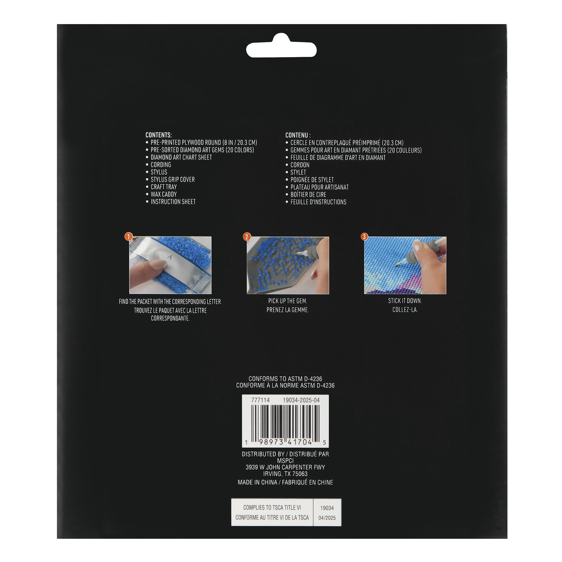 slide 3 of 4, 8" Neon Skull Round Wood Plaque Diamond Art Kit By Make Market, 8 in