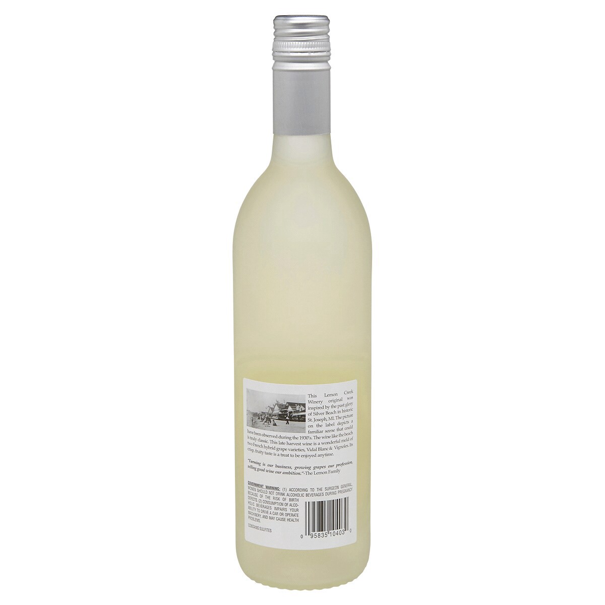 slide 2 of 2, Lemon Creek Silver Beach Sauterene, 750 ml