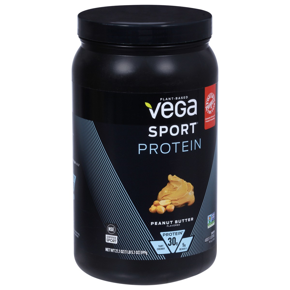 slide 2 of 11, Vega Sport Protein Powder - Peanut Butter - 21.1oz, 21.1 oz