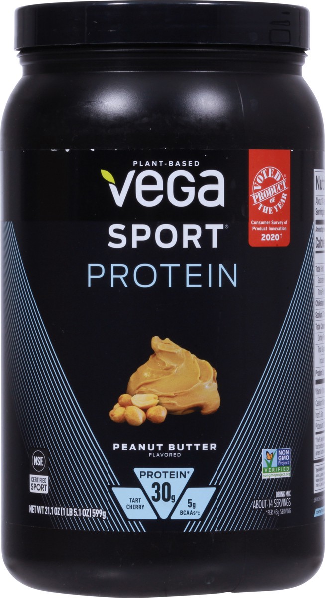 slide 9 of 11, Vega Sport Protein Powder - Peanut Butter - 21.1oz, 21.1 oz