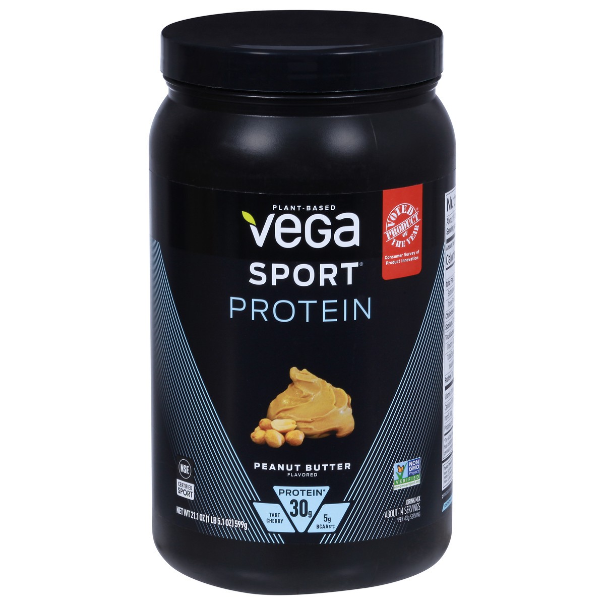 slide 11 of 11, Vega Sport Protein Powder - Peanut Butter - 21.1oz, 21.1 oz