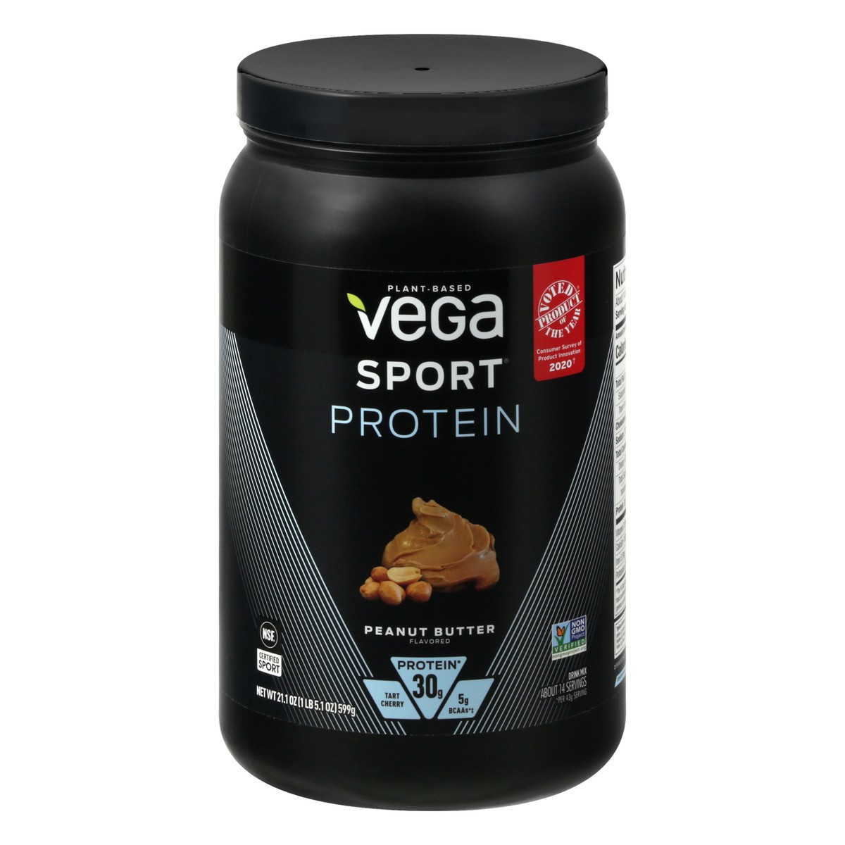 slide 1 of 11, Vega Sport Protein Powder - Peanut Butter - 21.1oz, 21.1 oz