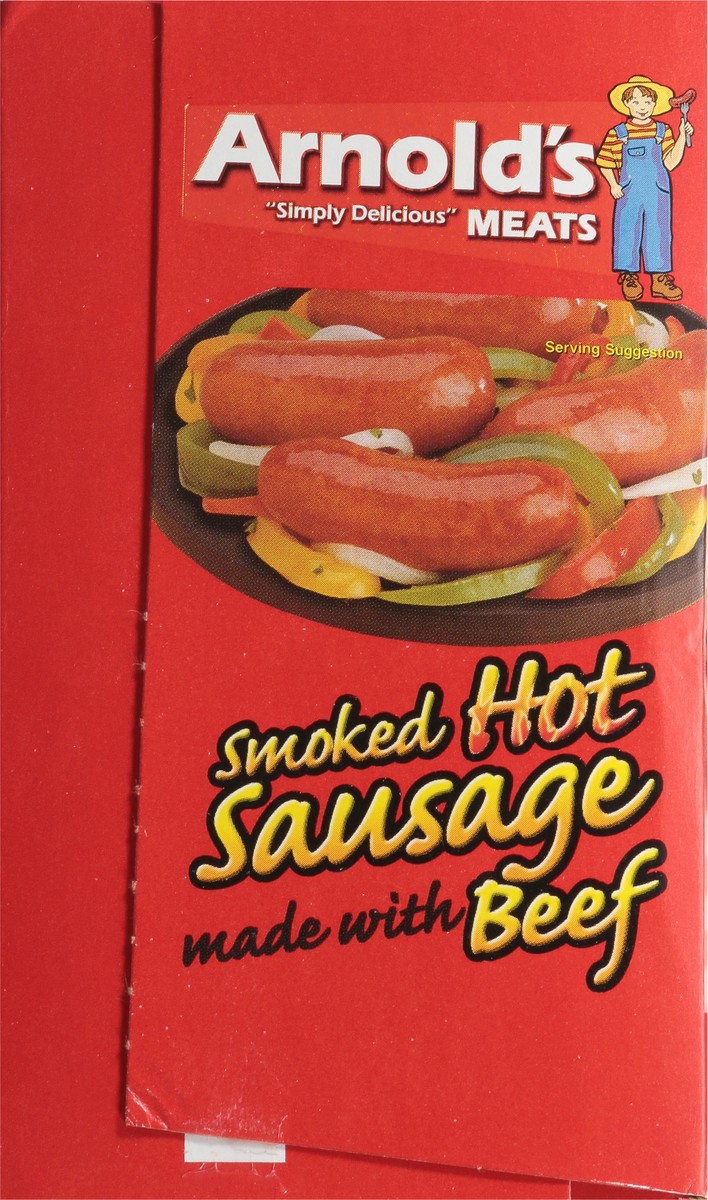 slide 3 of 11, Arnold's Hot Smoked Sausage 32 oz, 32 oz