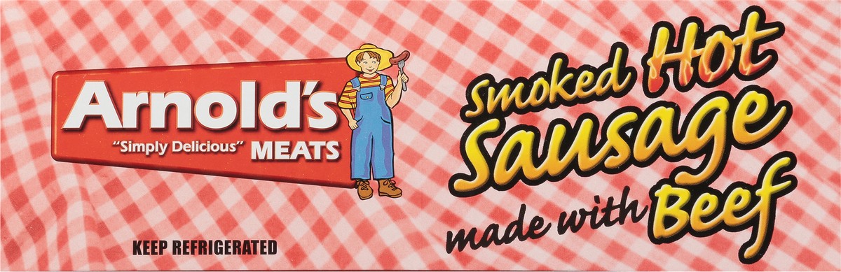 slide 4 of 11, Arnold's Hot Smoked Sausage 32 oz, 32 oz