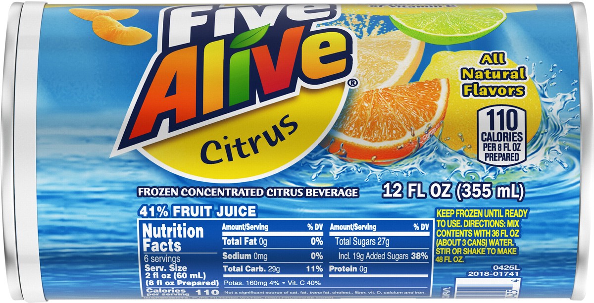 slide 2 of 12, Five Alive Citrus Can, 12 fl oz, 12 fl oz