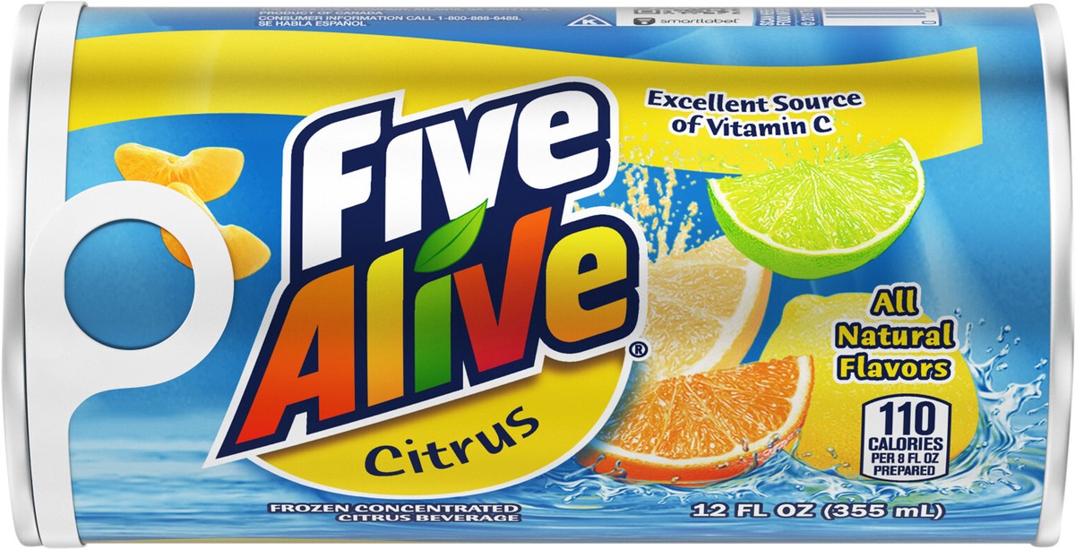 slide 10 of 12, Five Alive Citrus Can, 12 fl oz, 12 fl oz