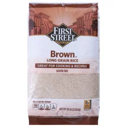 First Street Long Grain Brown Rice - 50 lb