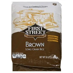 First Street Long Grain Brown Rice - 50 lb
