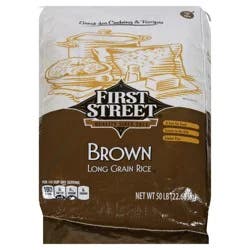 First Street Long Grain Brown Rice - 50 lb