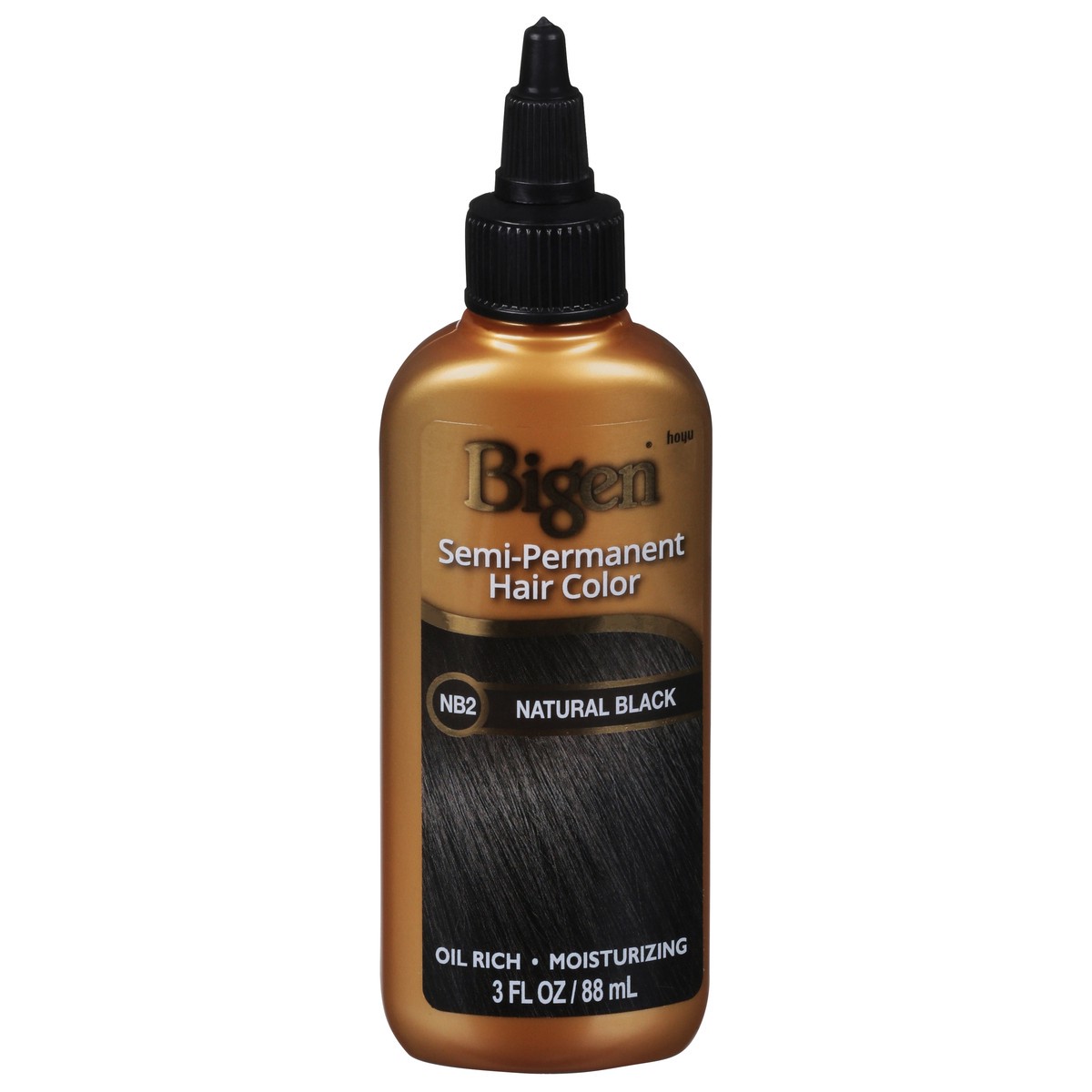 slide 1 of 9, Bigen Natural Black NB2 Semi-Permanent Hair Color 3.0 fl oz, 1 ct