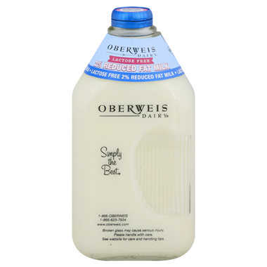 slide 1 of 1, Oberweis Lactose Free 2% Milk, 64 fl oz