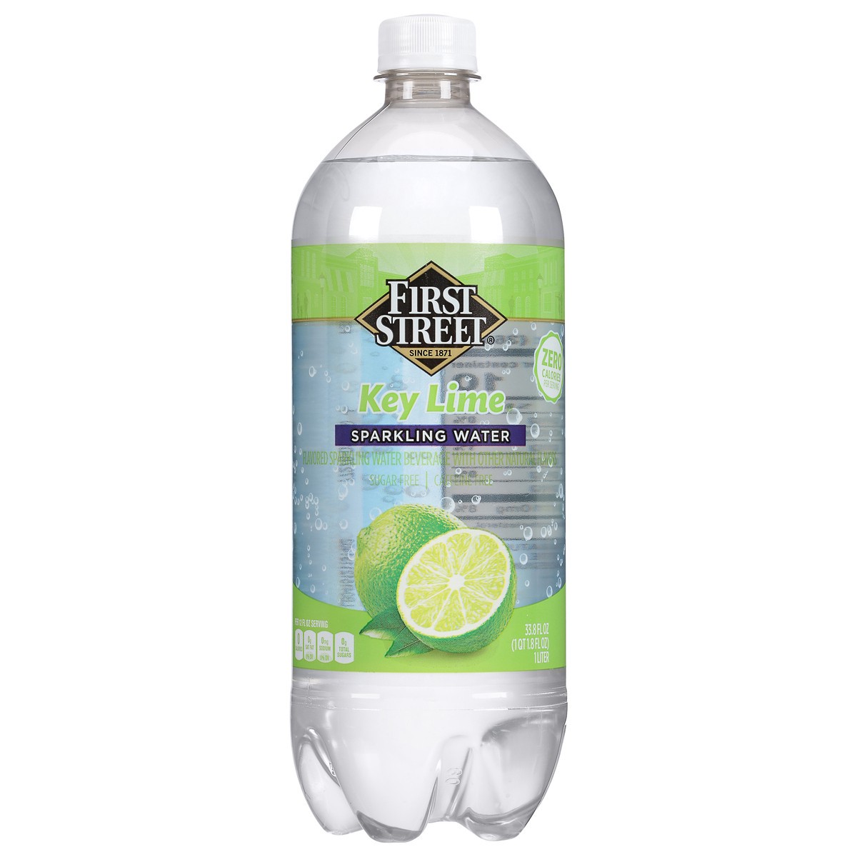 slide 2 of 4, First Street Key Lime Sparkling Water, 1 liter
