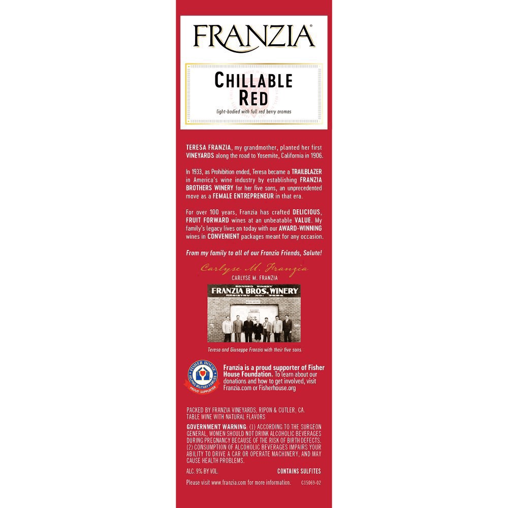 slide 14 of 31, Franzia Chillable Red Red Wine - 5 Liter, 5 liter