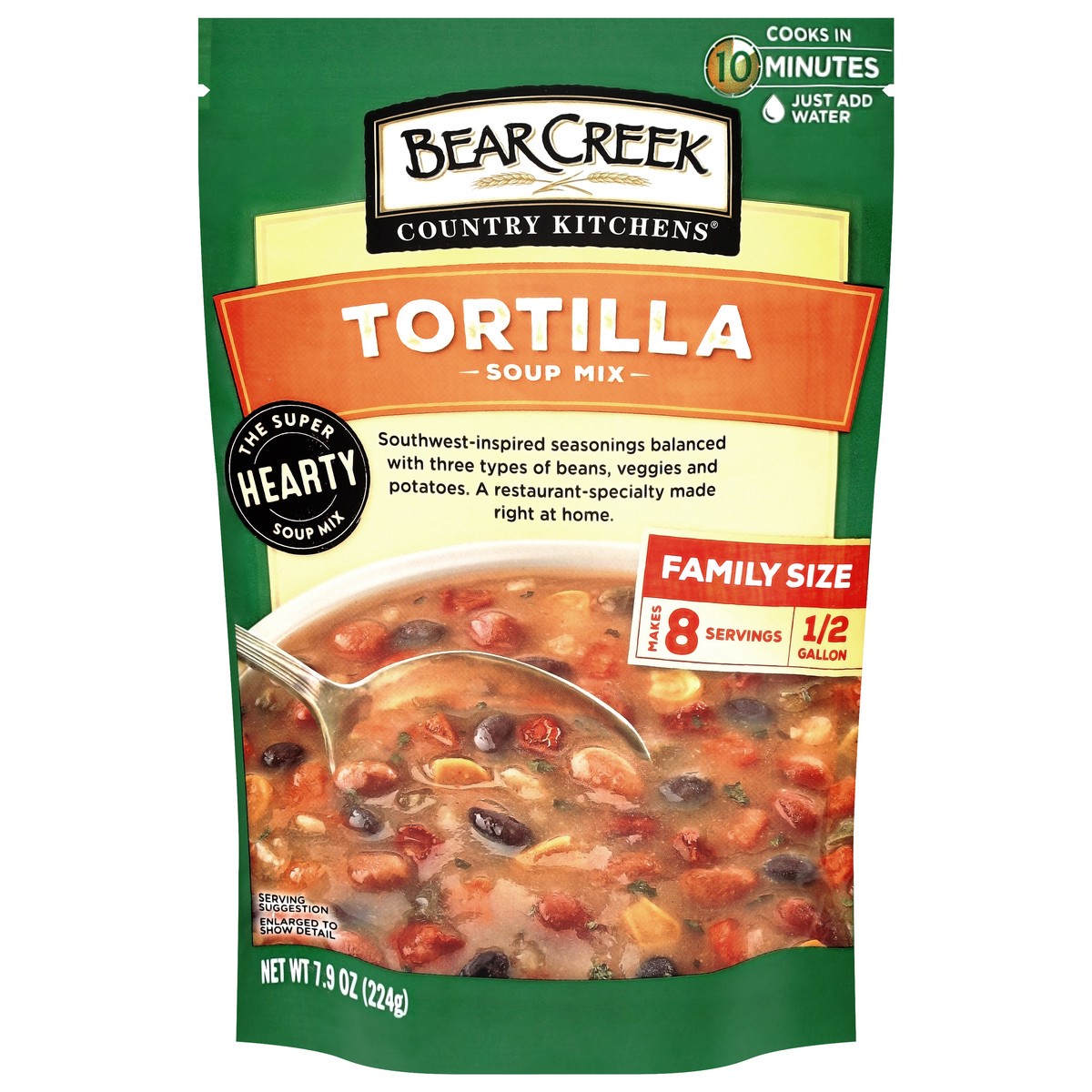 slide 1 of 9, Bear Creek Country Kitchens Tortilla Soup Mix Family Size, 7.9 oz