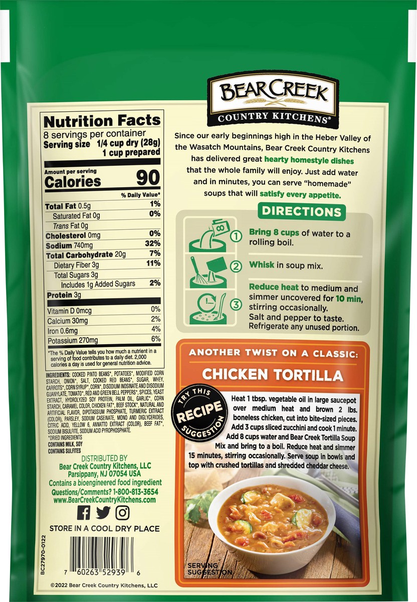 slide 7 of 9, Bear Creek Country Kitchens Tortilla Soup Mix Family Size, 7.9 oz