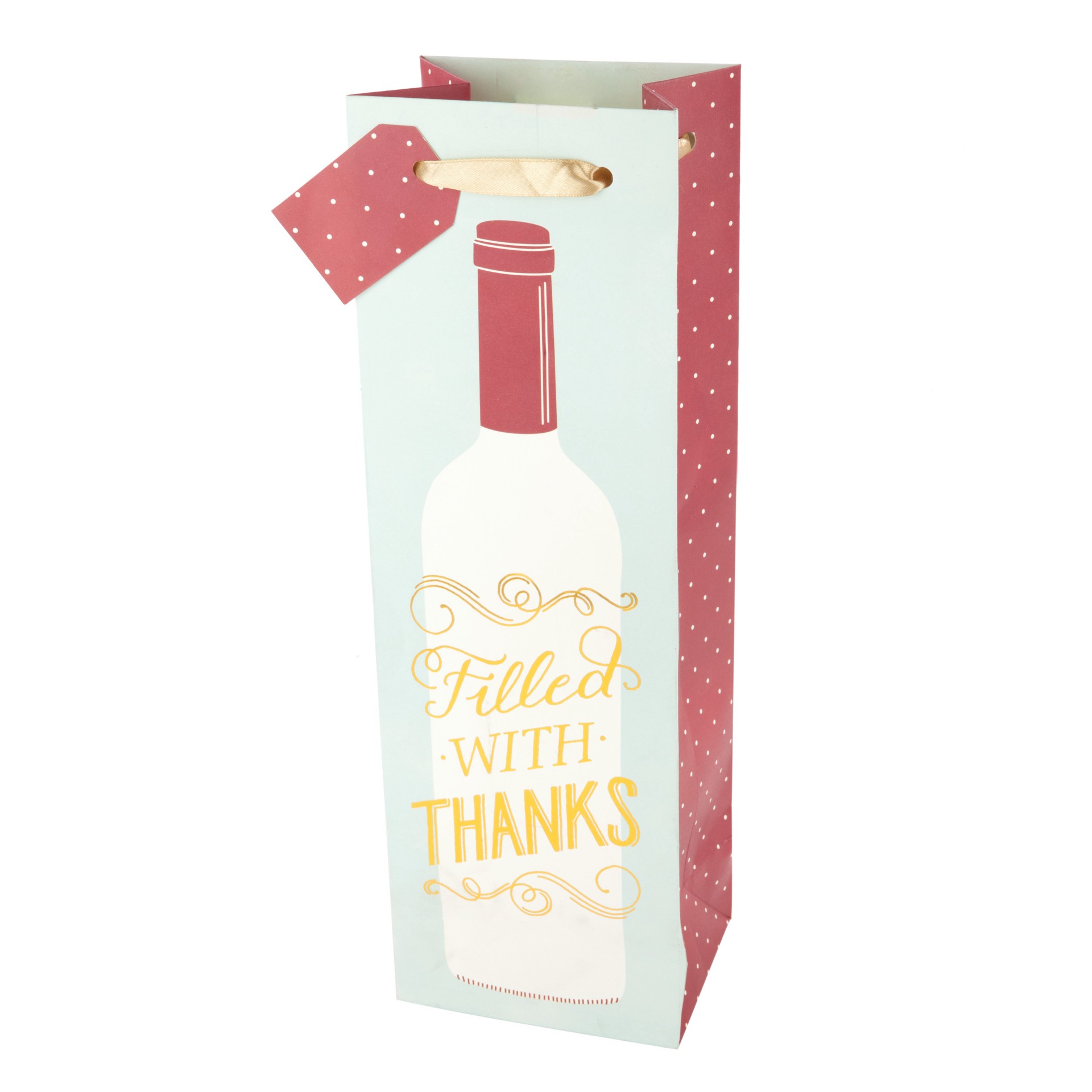 slide 1 of 1, Cakewalk Marketplace: Filled with Thanks Wine Bag, 1 ct