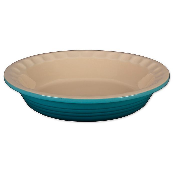 slide 1 of 1, Le Creuset Heritage Stoneware Pie Dish - Caribbean, 9 in