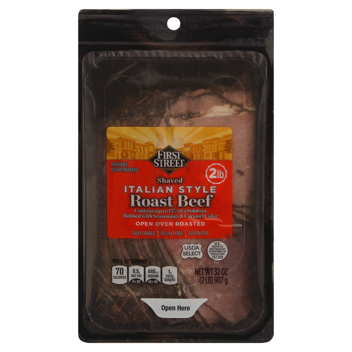 slide 4 of 4, First Street Shaved Italian Roast Beef, 2 lb