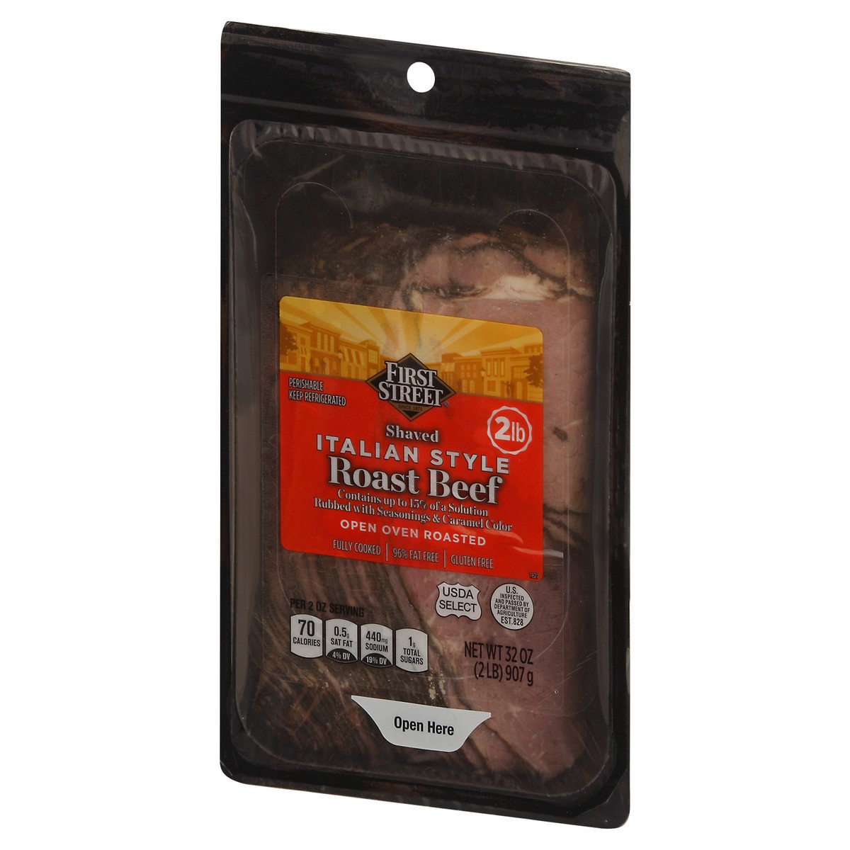 slide 3 of 4, First Street Shaved Italian Roast Beef, 2 lb