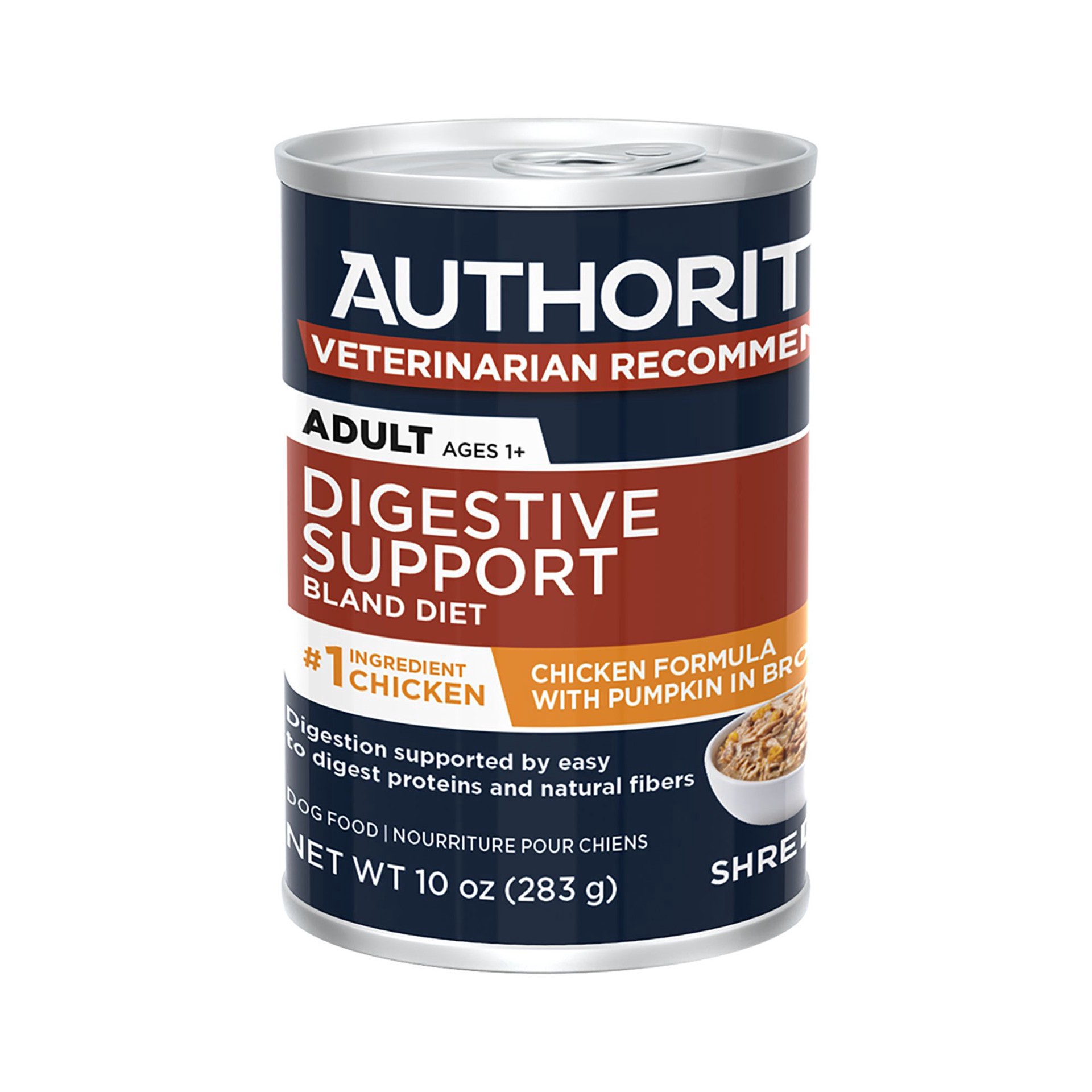 slide 1 of 1, Authority Digestive Support Adult Wet Dog Food - Chicken with Pumpkin, 10 oz, 10 oz