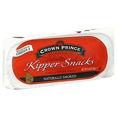 slide 1 of 1, Crown Prince Kipper Snacks Naturally Smoked, 3.25 oz