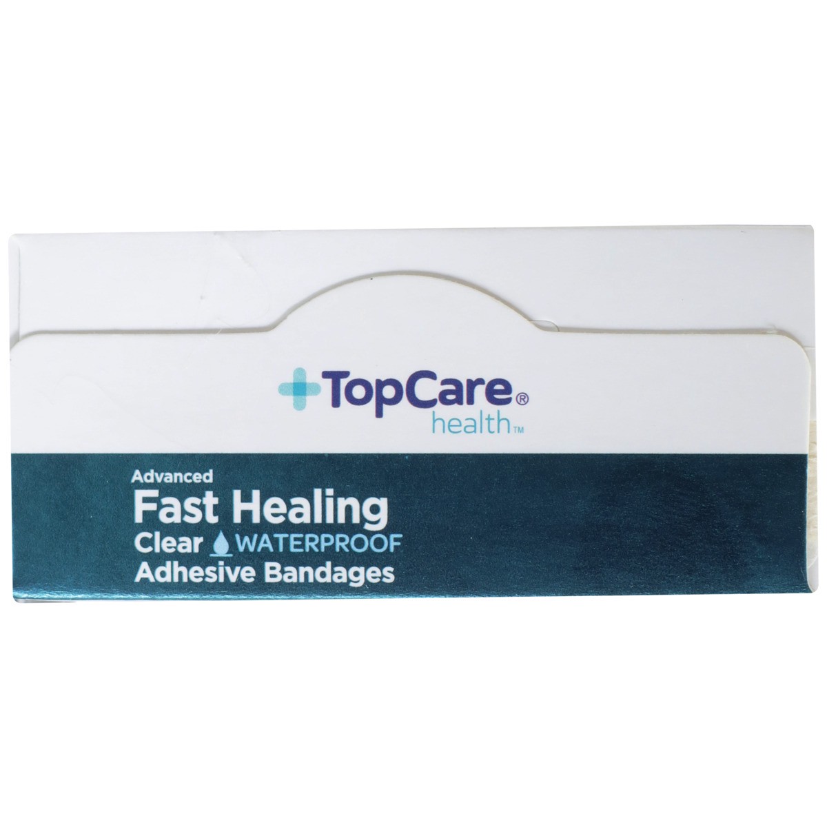 slide 2 of 8, TopCare Sterile Advanced Fast Healing Waterproof First Aid Antiseptic All One Size Adhesive Bandages, Clear, 15 ct