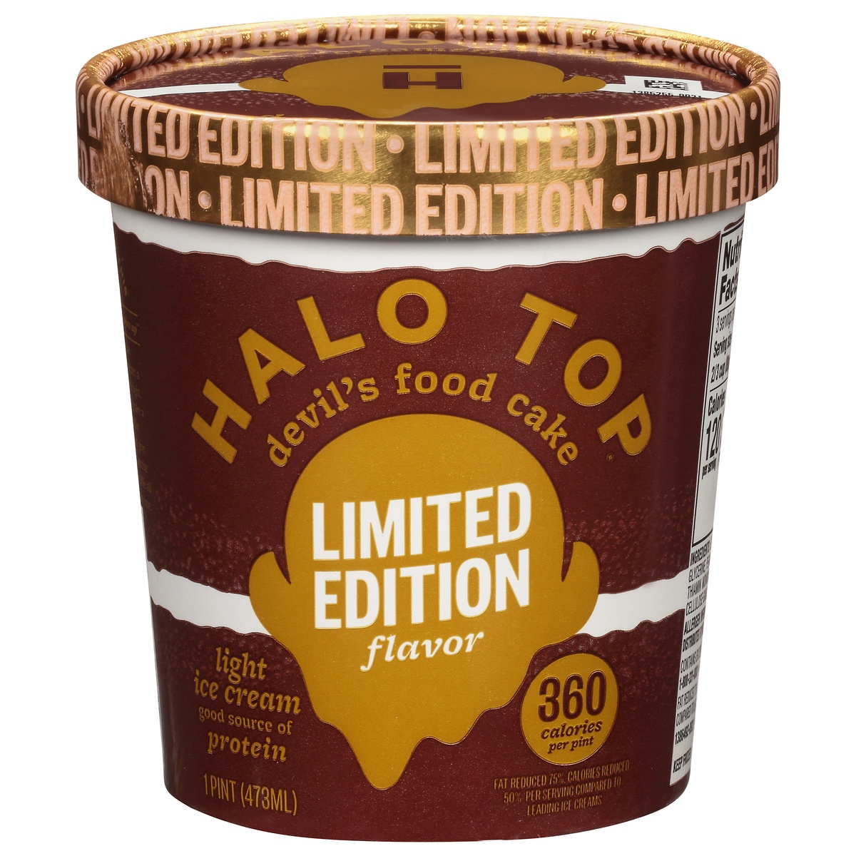 slide 1 of 1, Halo Top Limited Edition Pumpkin Pie Light Ice Cream, 16 fl oz Pint, 1 pint