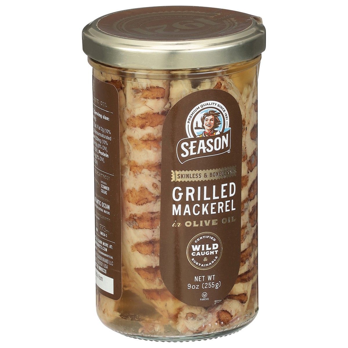 slide 6 of 15, Season Skinless & Boneless Grilled Mackerel in Olive Oil 9 oz, 9 oz