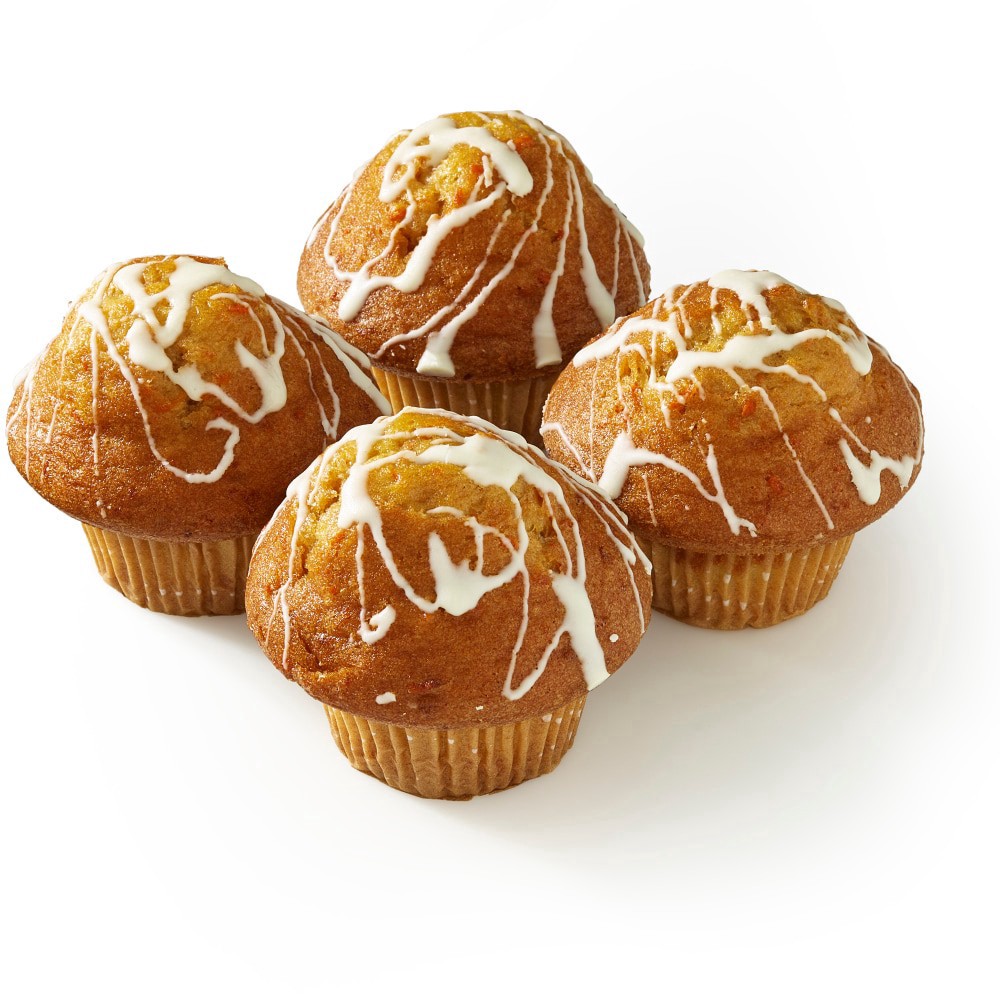 slide 2 of 3, Bakery Fresh Carrot Orange Muffins With Drizzle Icing, 14 oz
