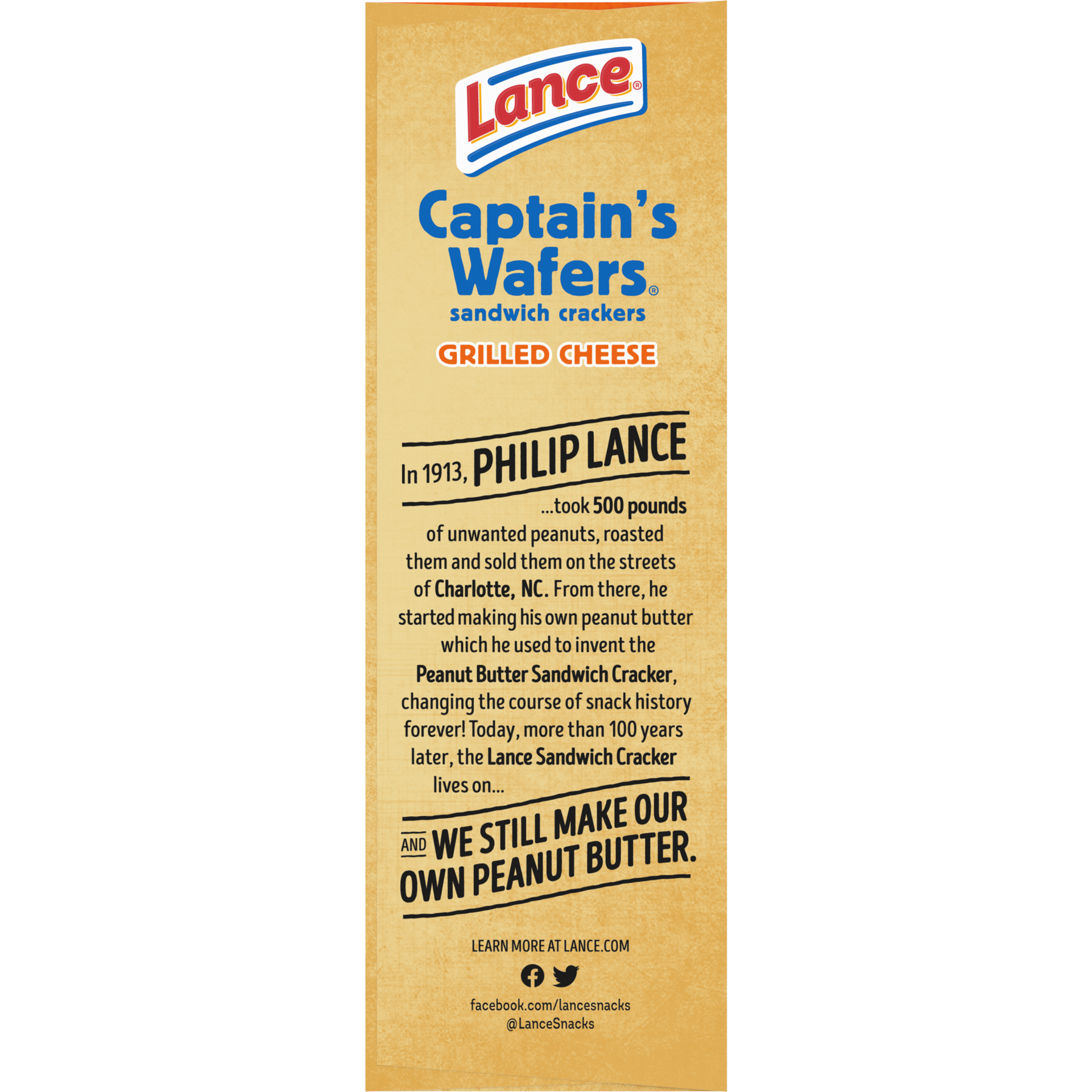 slide 3 of 5, Lance Captain's Grilled Cheese Sandwich Crackers, 8 ct