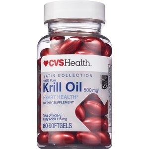 slide 1 of 1, CVS Health Satin Collection Krill Oil Softgels 500 Mg, 80 ct