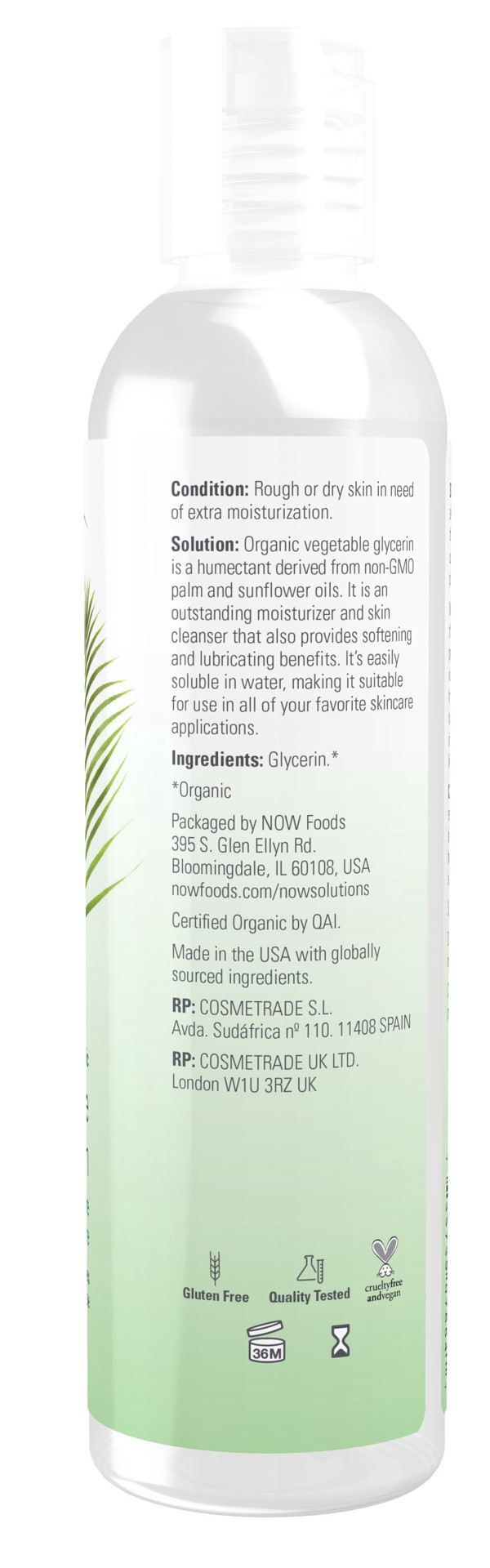 slide 5 of 5, NOW Vegetable Glycerin, Organic - 8 fl. oz., 8 fl oz