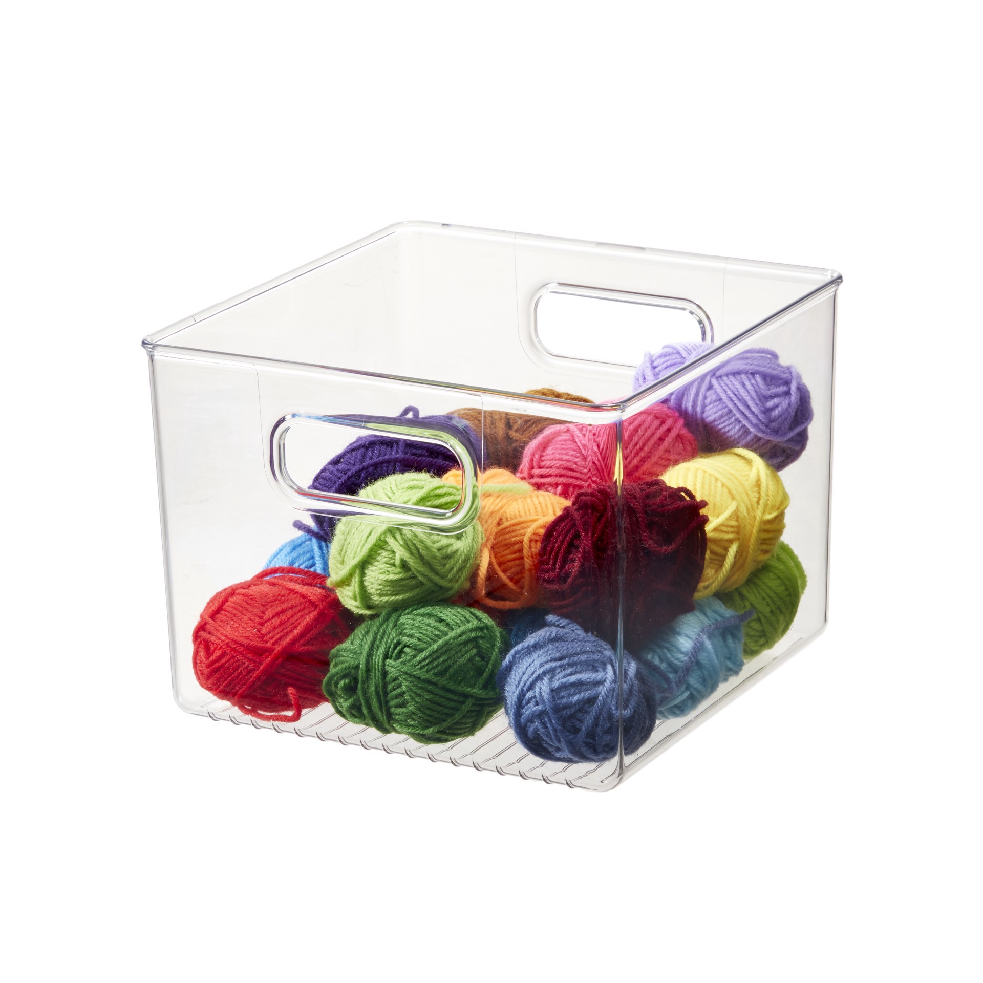 slide 5 of 5, Idesign Plastic Storage Bin, 8 in x 8 in x 6 in