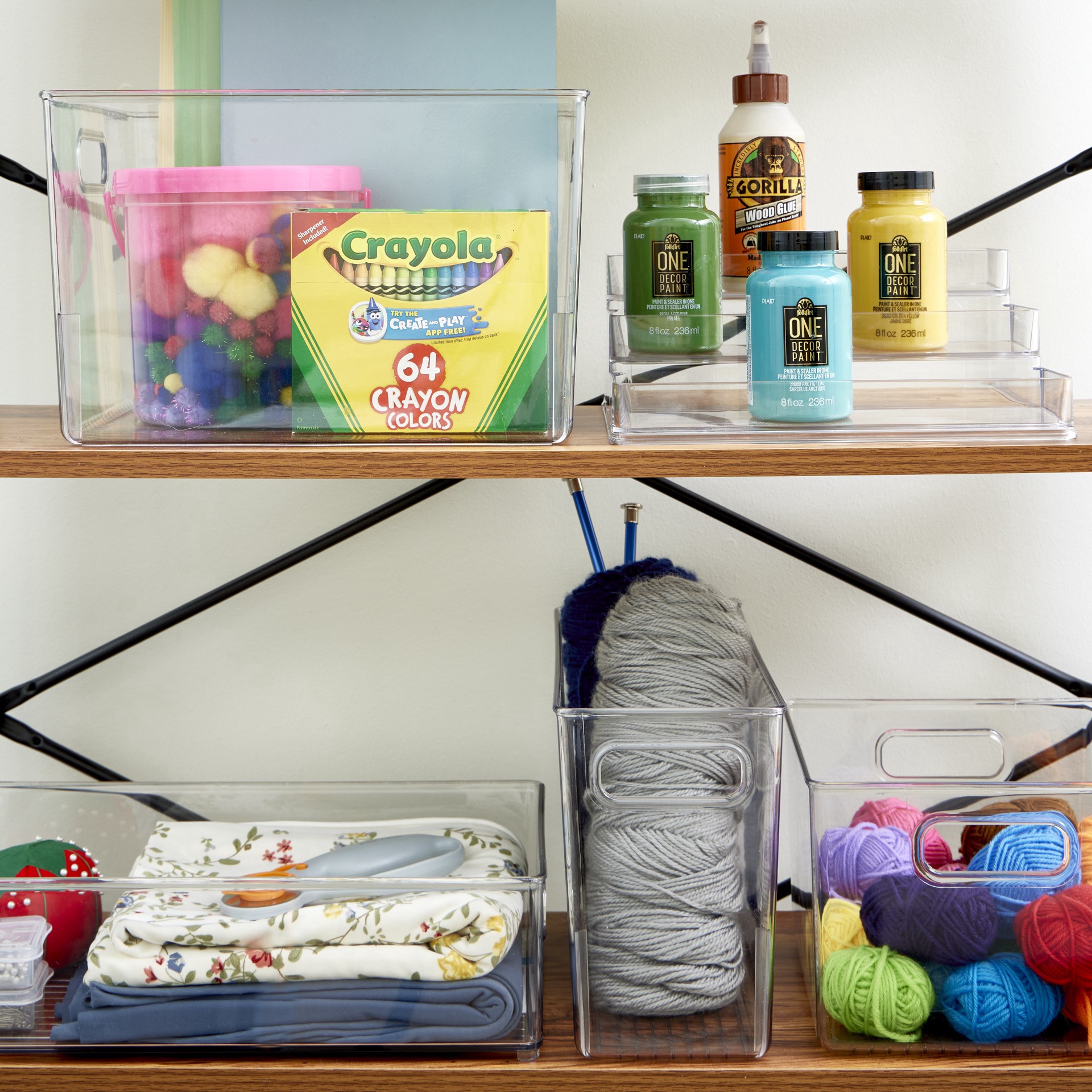 slide 4 of 5, Idesign Plastic Storage Bin, 8 in x 8 in x 6 in