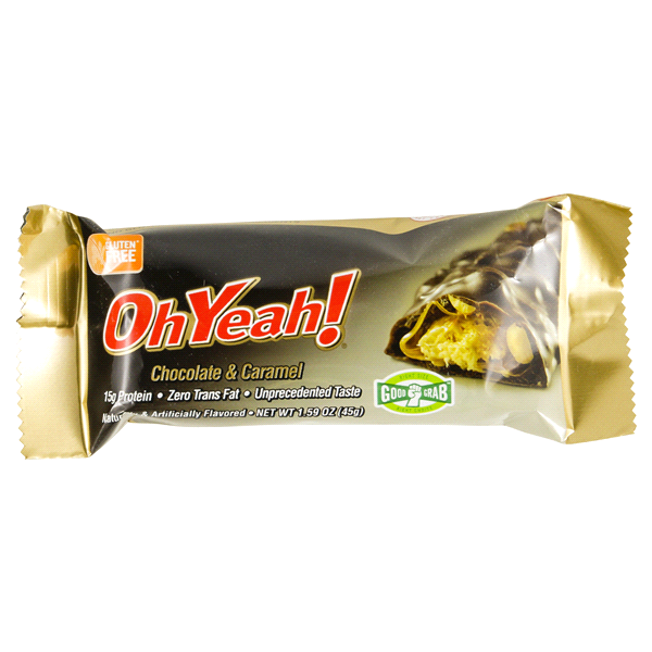 slide 1 of 5, Oh Yeah! Protein Bar - Chocolate & Caramel, 1.59 oz