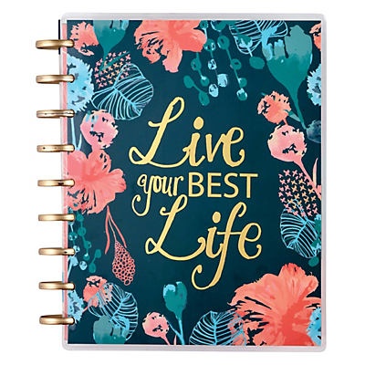 slide 1 of 1, Top Flight Floral 12 Month Blank Academic Planner, 1 ct