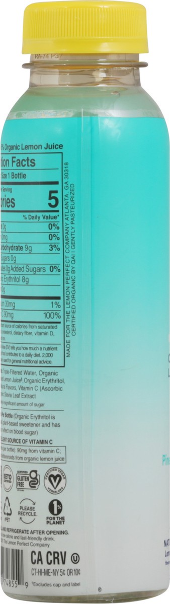 slide 8 of 9, Lemon Perfect Pineapple Coconut Cold-Pressed Lemon Water 12 fl oz Bottle, 12 fl oz