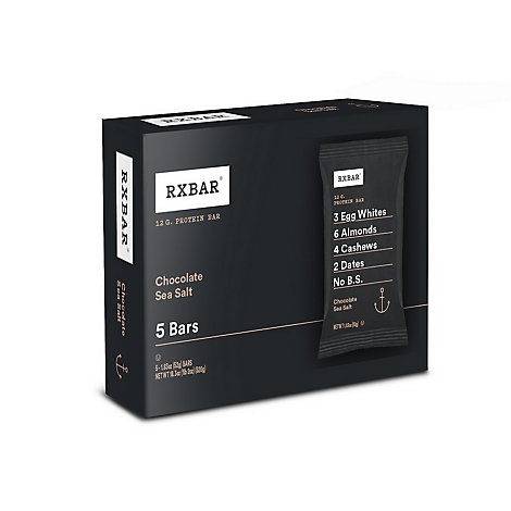 slide 1 of 1, Rxbar Chocolate Sea Salt, 5 ct