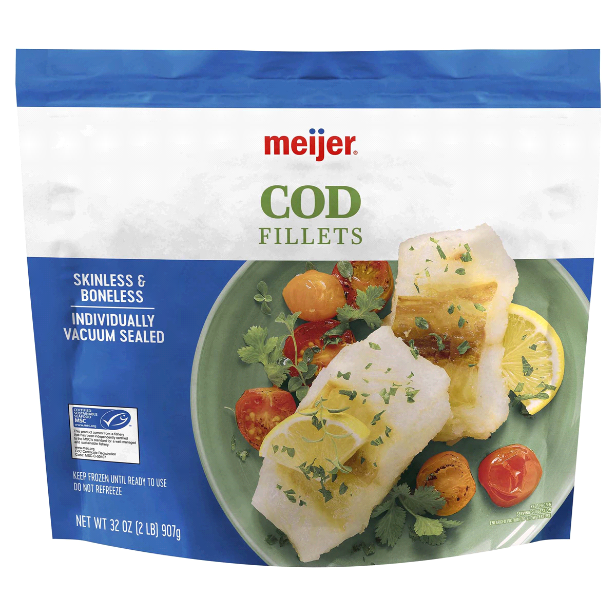 slide 1 of 5, Meijer Cod 2lb, 2 lb