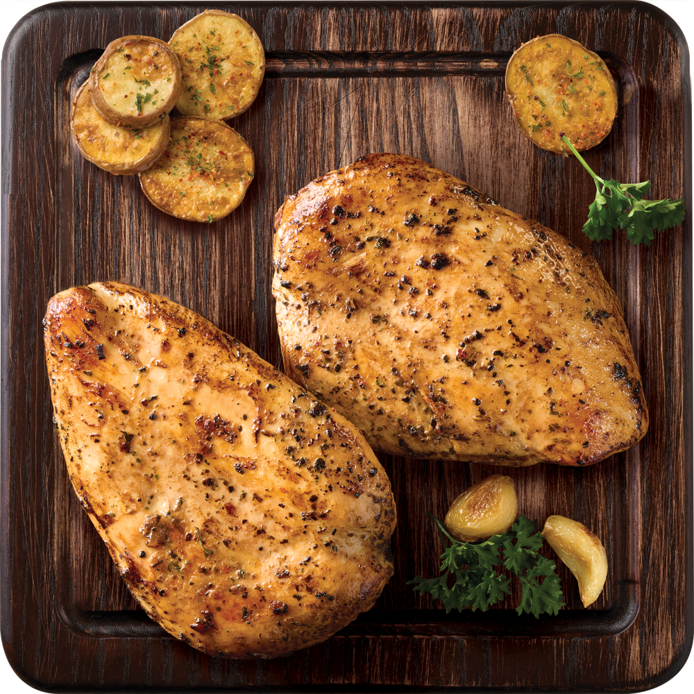 slide 2 of 3, Tyson Chicken Breast Filets, Classic Garlic & Herb, 12 oz
