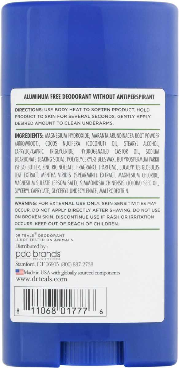 slide 2 of 13, Dr. Teal's Aluminum Free Eucalyptus Deodorant 2.65 oz, 2.65 oz