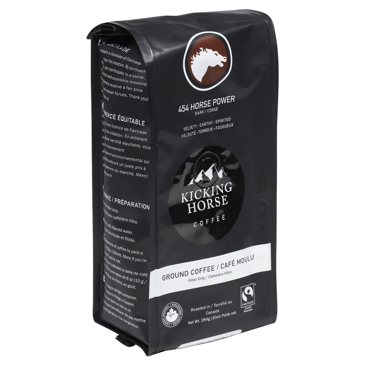 slide 3 of 6, Kicking Horse Coffee, Ground, Dark, 454 Horse Power, 10 oz