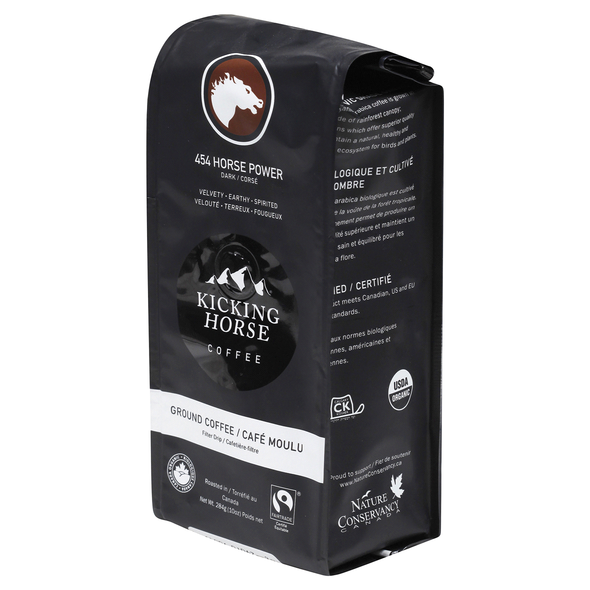 slide 4 of 6, Kicking Horse Coffee, Ground, Dark, 454 Horse Power, 10 oz