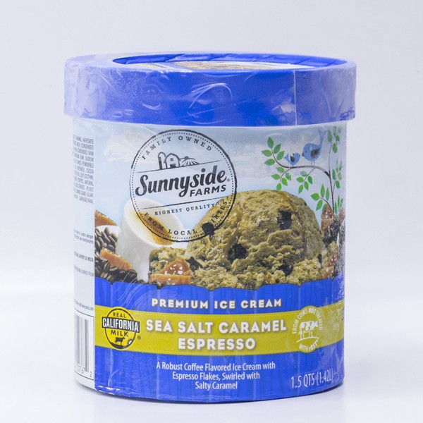 slide 1 of 1, Sunnyside Farms, Sea Salt Caramel Expresso Ice Cream, 48 oz