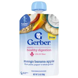 GERBER Infant Puree Toddler Fruit Yogurt Grain Mango Banana Apple 3.5oz Pouch
