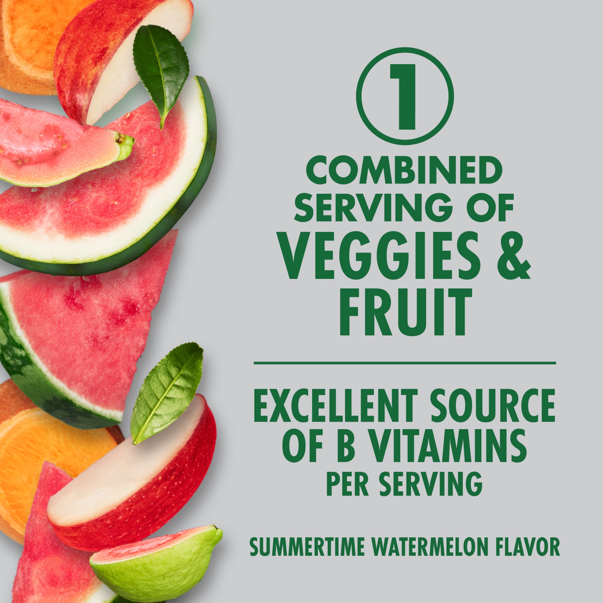 slide 6 of 8, V8 +Energy Limited Edition Summertime Watermelon Juice Energy Drink, 8 fl oz Can (6 Pack), 48 oz