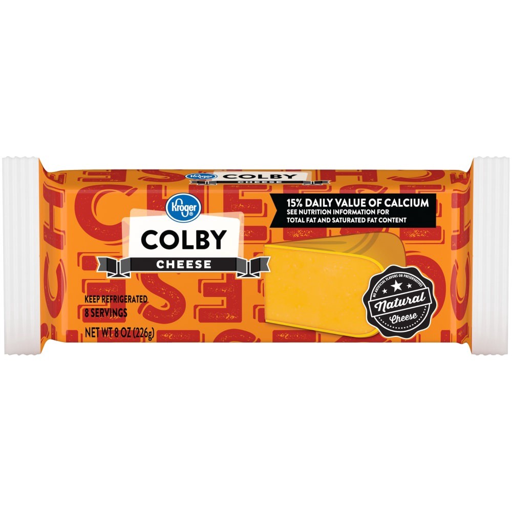 slide 1 of 3, Kroger Colby Cheese Bar, 8 oz