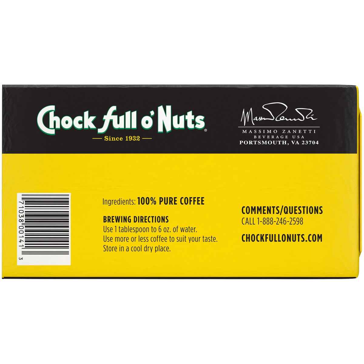 slide 5 of 9, Chock Full O' Nuts Original Medium Ground Coffee 11.3 oz. Brick, 11.3 oz