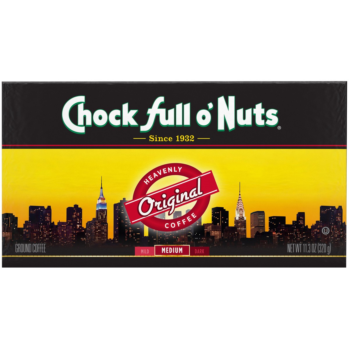 slide 6 of 9, Chock Full O' Nuts Original Medium Ground Coffee 11.3 oz. Brick, 11.3 oz