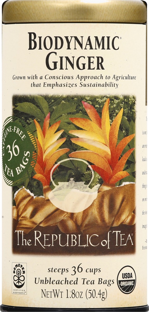 slide 11 of 12, The Republic of Tea Bags Biodynamic Ginger Tea 36 ea, 36 ct